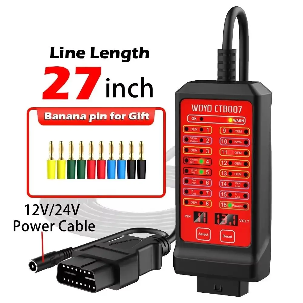 

CAN Tester Pin Settings Diagnostic Tool OBD2 16Pin Break Out Box Communication Detection Auto Car ECU-Diagnosis Scanner