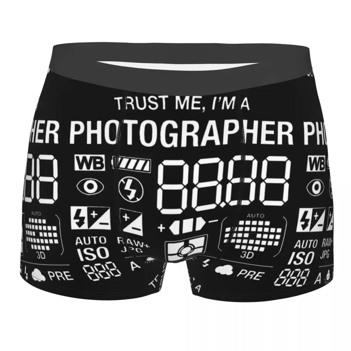 Sexy Boxer Shorts Panties Briefs Men Photographer Camera Underwear Photography Gift Present Funny Mid Waist Underpants Plus Size