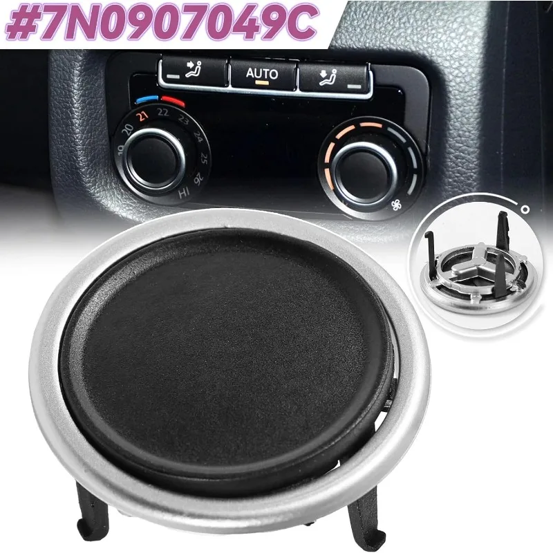 For VW Sharan Rear A/C Knob Button Trim 7N0907049C Air Conditioning Control Cover Panel Accessories