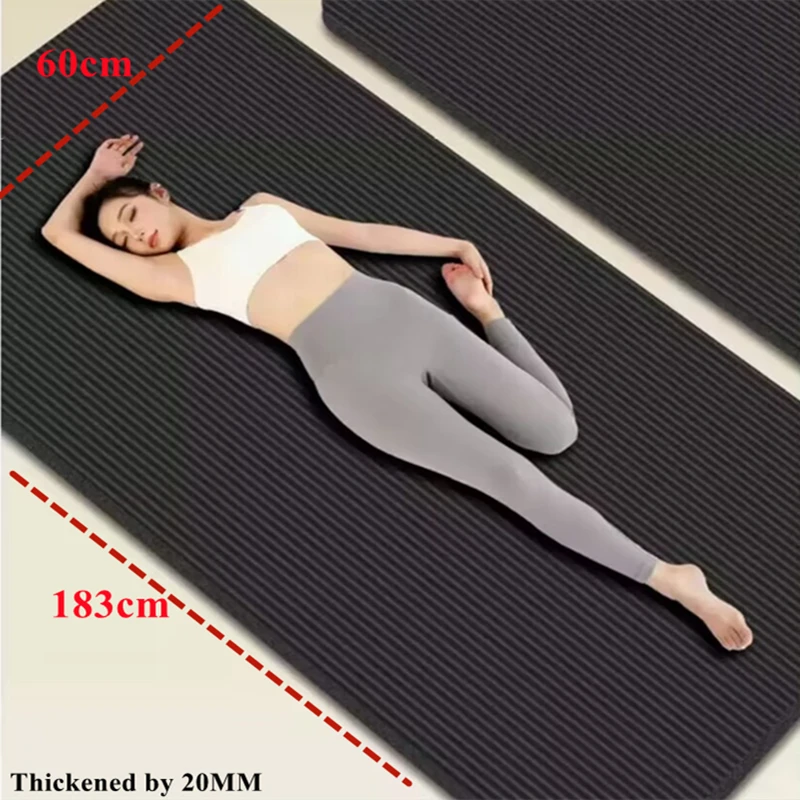 

Коврик NBR толщиной 20 мм, 1830x600x20 мм, коврик для йоги, тренажерный зал, фитнес-тренировки, влагостойкий, нескользящий, прочный, для кемпинга, пикника