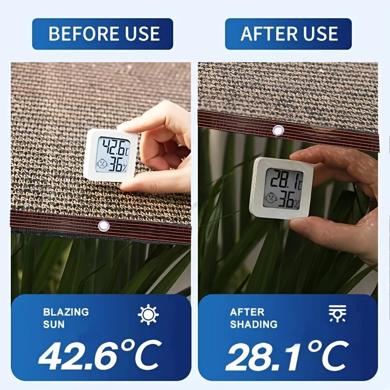 Sunscreen Cloth, 90% Shading Rate Horticultural Sunscreen Net, Mesh Canopy with Buttonholes, Suitable for Plant Coverage, Etc