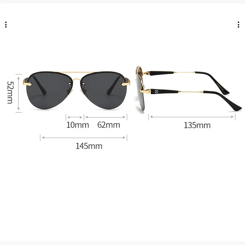 For Mercedes Benz B/C/E/S Class A Class C200L GLC GLK Classic Men/Lady Polarized Sunglasses Metal Driving Male Light Sun Glasses