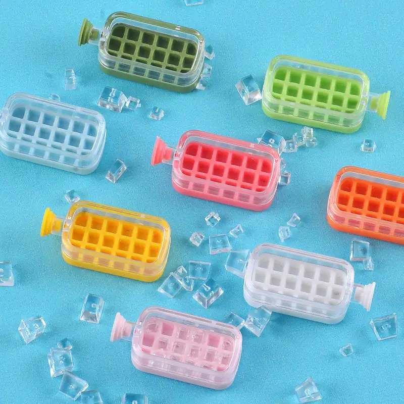 1 セット人形アクセサリーミニチュアドールハウスミニアイスキューブボトルモデルおもちゃシミュレーションアイスグリッドアイスカップ装飾品