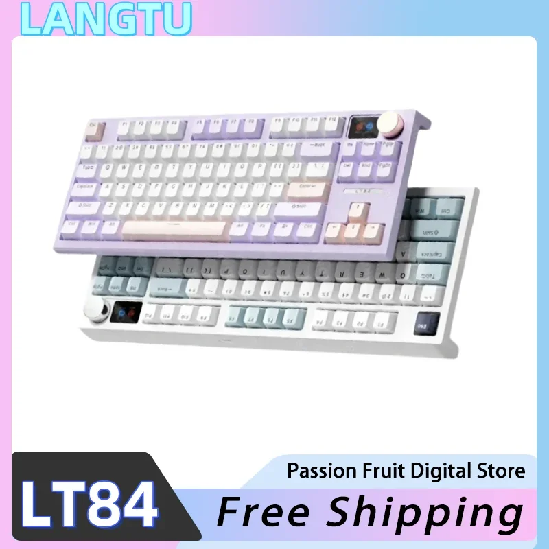 

LT84 Mechanical Keyboard 84 Keys Shock-Free RGB Backlit Wireless Wired Gaming Keyboard Hot Swap Keyboard for Gamers