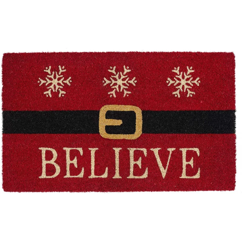 

Christmas Welcome Door Mat Leisure Fashionable Outdoor porch Decoration Believe in Santa Claus