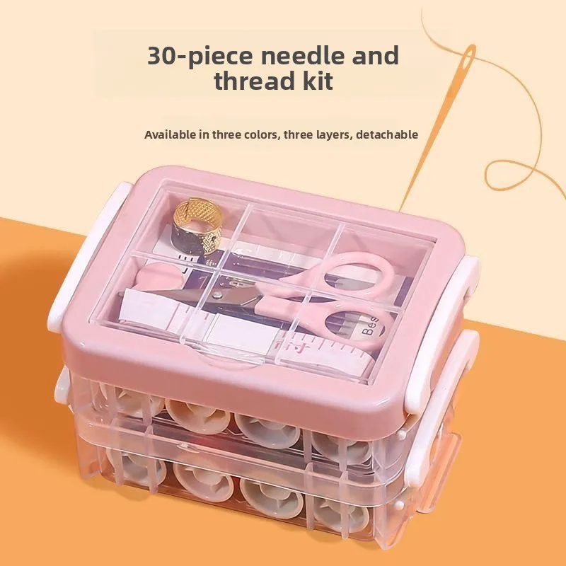 

Multifunctional Sewing Needle Box Set Tool Kit Hand Sewing Needle Tead Organizer Storage Case Home Fabric Cross Stitching A...