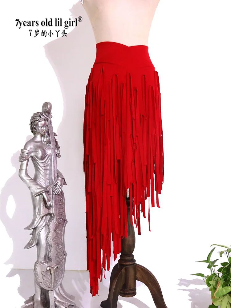 Belly Dance Training Skirt for Women Belly Dancing Fringed Tassel Skirt  Oriental Dance Clothing BL243