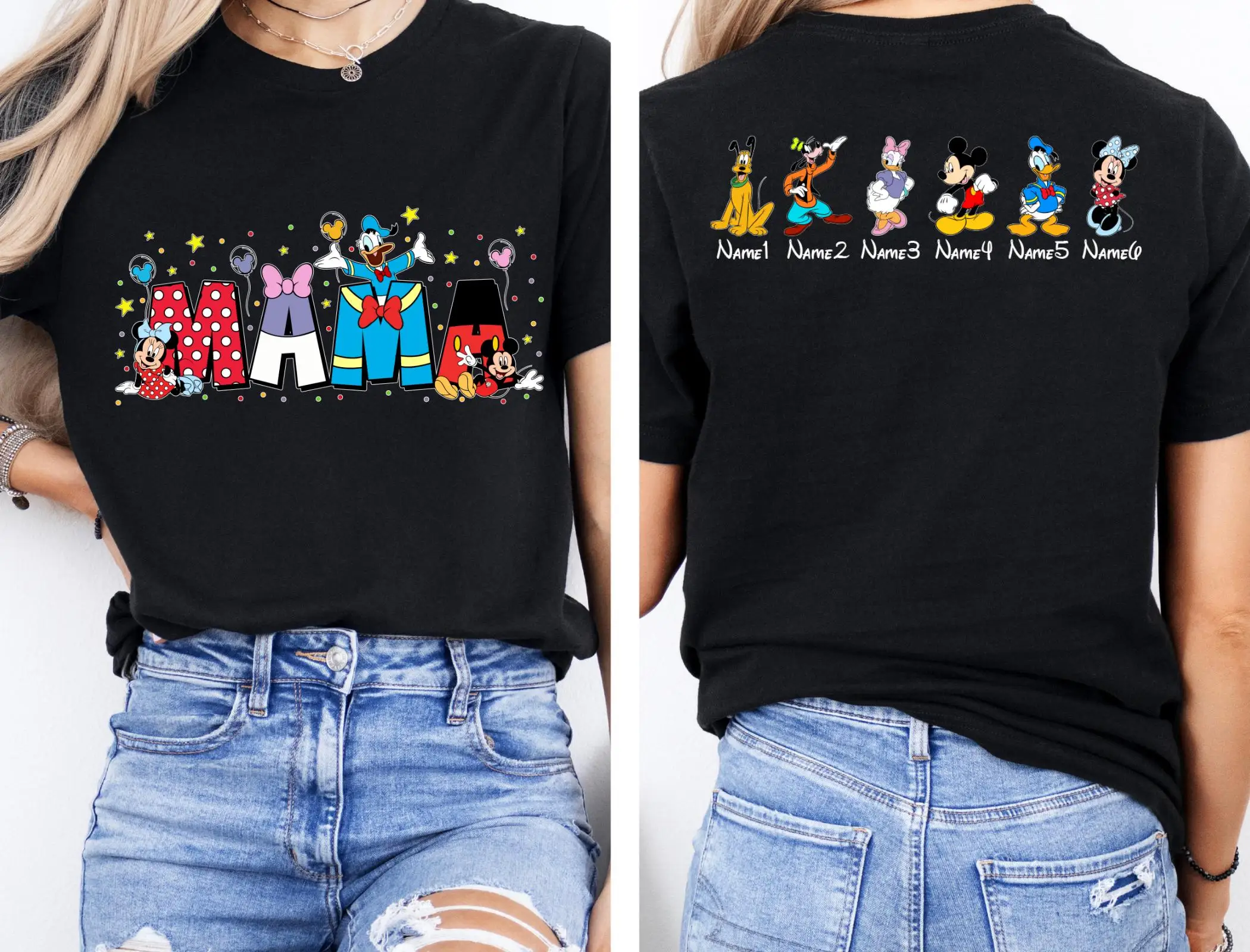 

Персонализированные футболки для мамы Диснея, футболки для мамы на заказ Диснея, персонализированные футболки для бабушки, подарки на день матери