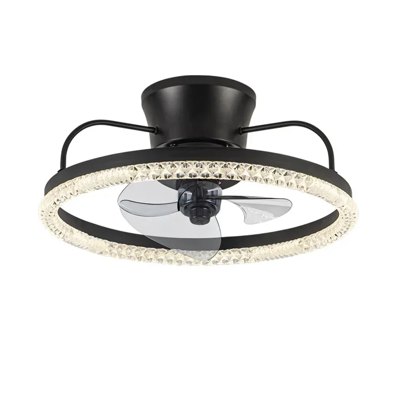 Nordic intelligent ceiling fan light Home bedroom dining room ceiling fan light 360 degree moving head with LED integrated