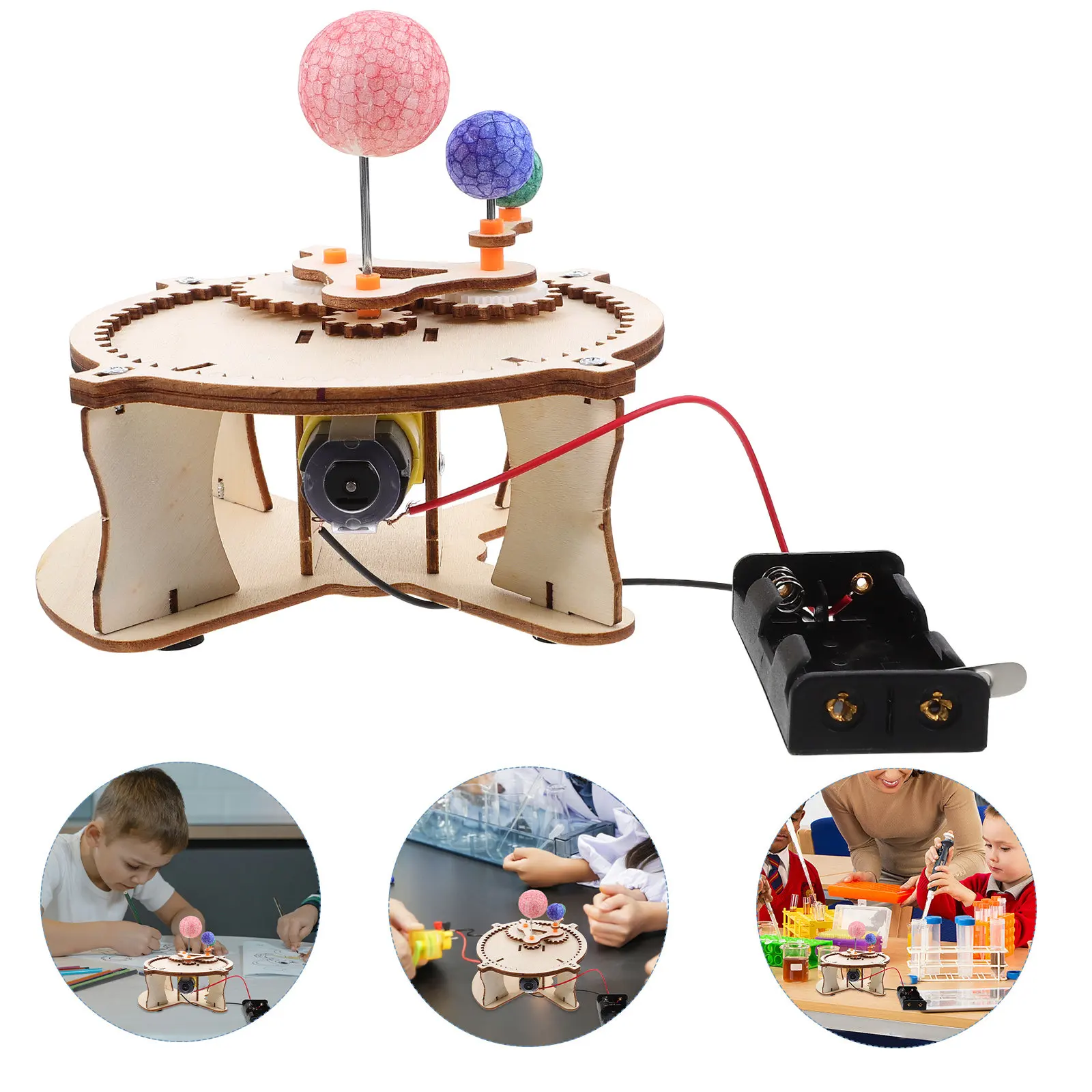 

1Set Earth Moon Demonstration DIY Solar System Apparatus Astronomy Learning Teaching Prop Solar System Model Kit