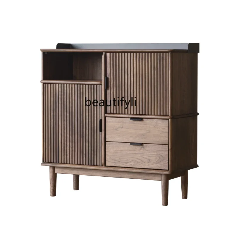 

Serviceable Chest Small Apartment Restaurant Locker Wall Multi-Functional Sideboard Cabinet Solid Wood