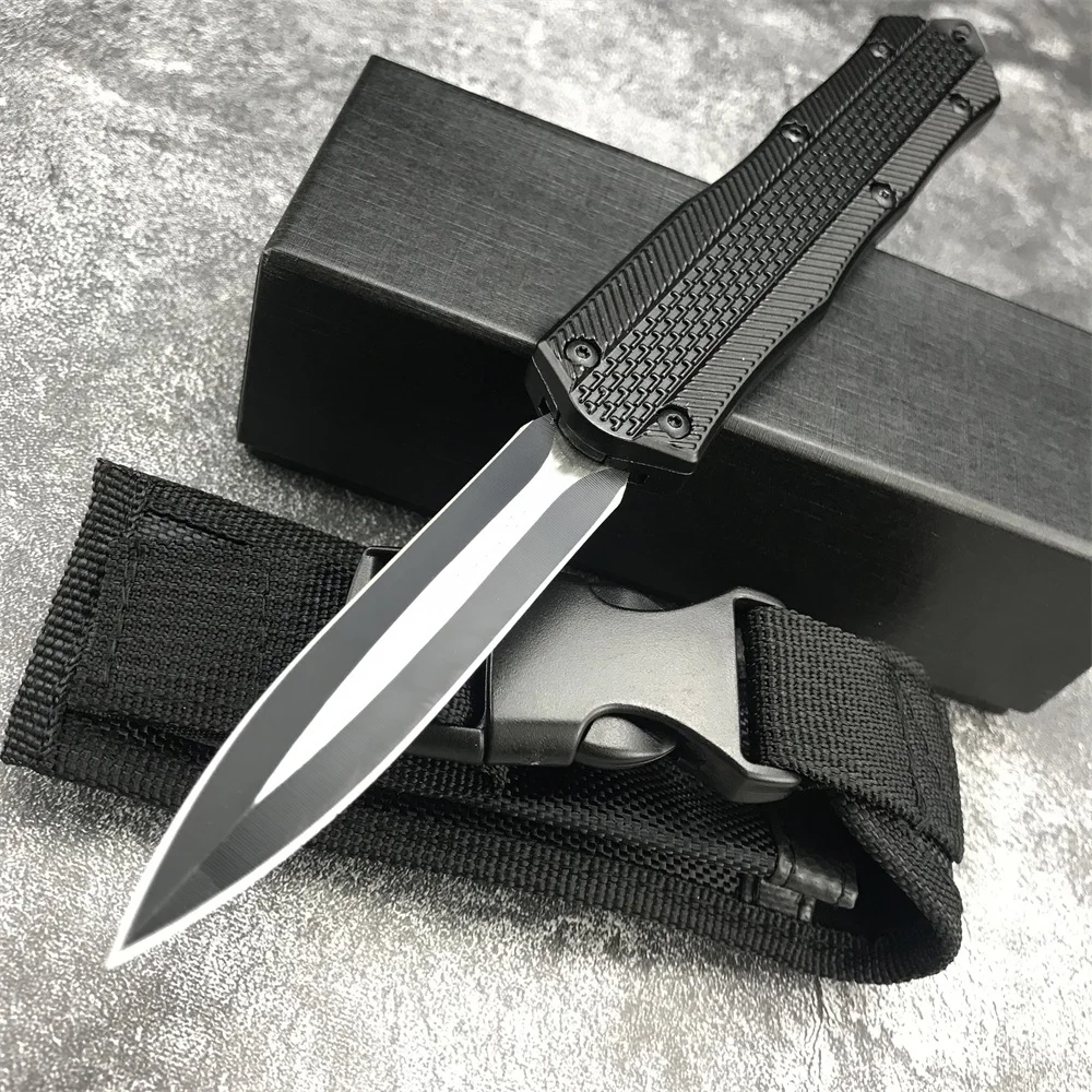 Tactical Pocket Knife 440C Blade Finger Folding Knives Zinc Alloy Handle Utility Camping EDC Multi Outdoor Safety Hunting Tool