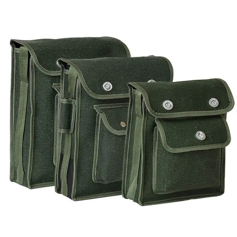 One-shoulder Heavy Canvas Tool Bag for Power Tool Storage Organizer Electrician Accessories Storage Bag Waterproof Case