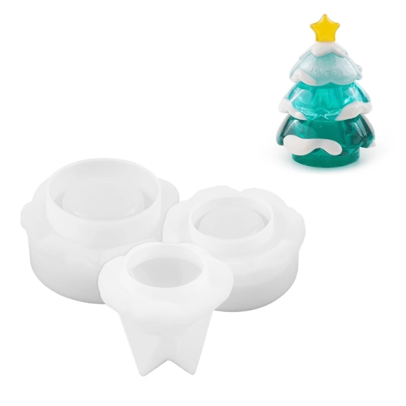 Artistic Silicone Mold for Crafting Christmas Tree Jars with Realistic Details