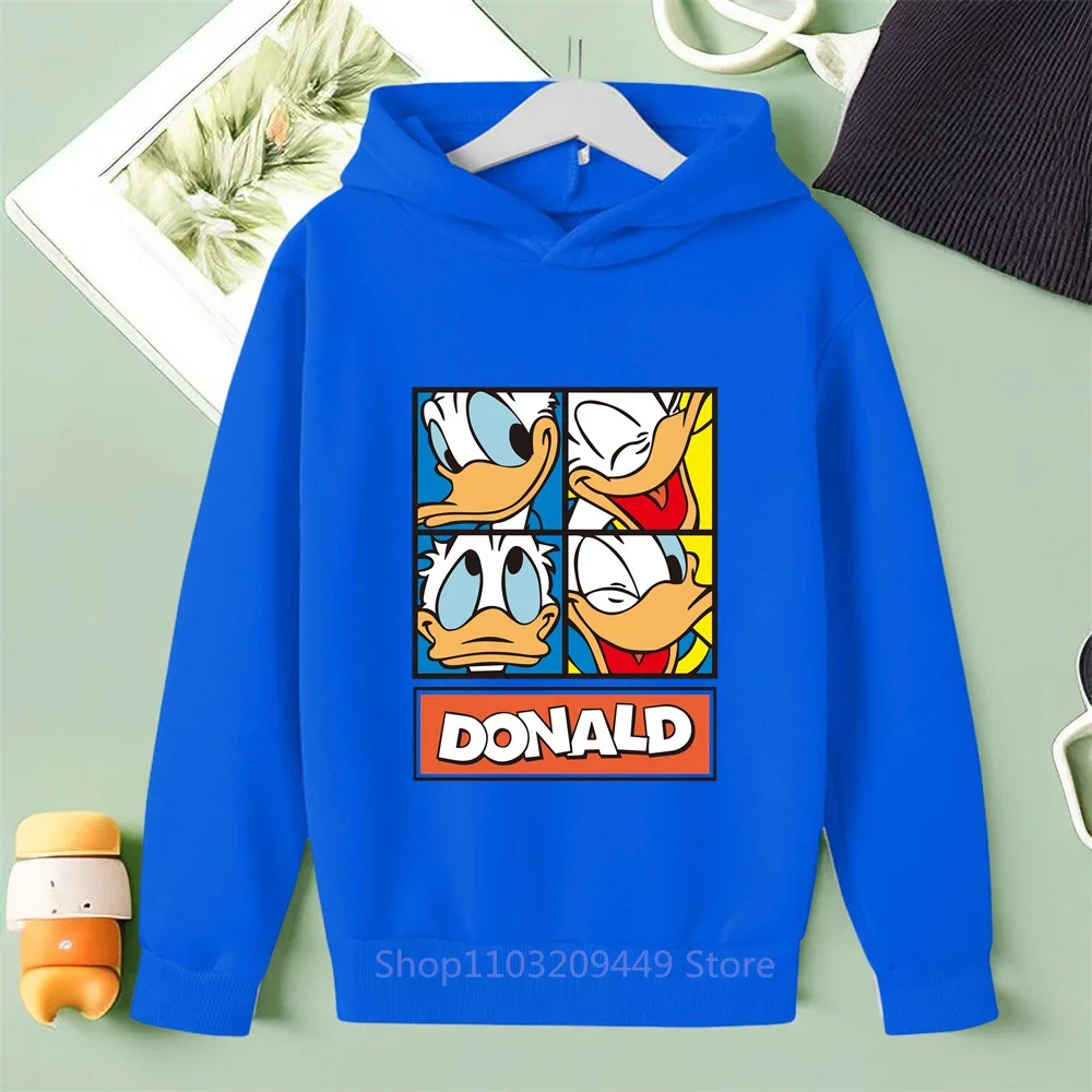 Children Top Donald Duck Mickey Mouse Pattern hoodie kids clothes girls boys clothes Fashion Outdoor pullover Kids