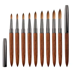 Kolinsky Acrylic Nail Brush Set 3D Pure Handmade Nail Brushes For Acrylic Application Professional Nail Art Brush
