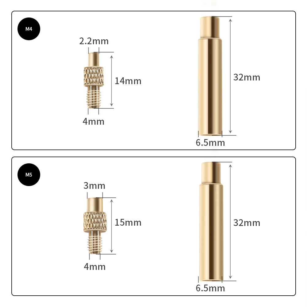 Heat Insert Nut Iron Tip M2 M3 M4 M5 M6 Thread Embedded Kit Hot Melt Insert Iron Tip Nut Tool Soldering Iron forPlastic 3D Print