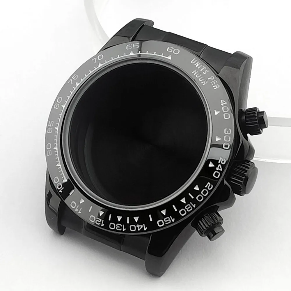 39,3-mm-Uhrgehäuse aus Metall, Gummiarmband, Saphirglas, passend für das VK63-Uhrwerk, silberfarben, roségoldfarben, schwarz, Uhrenzubehörteile, kann zusammengebaut werden. – Detail 26