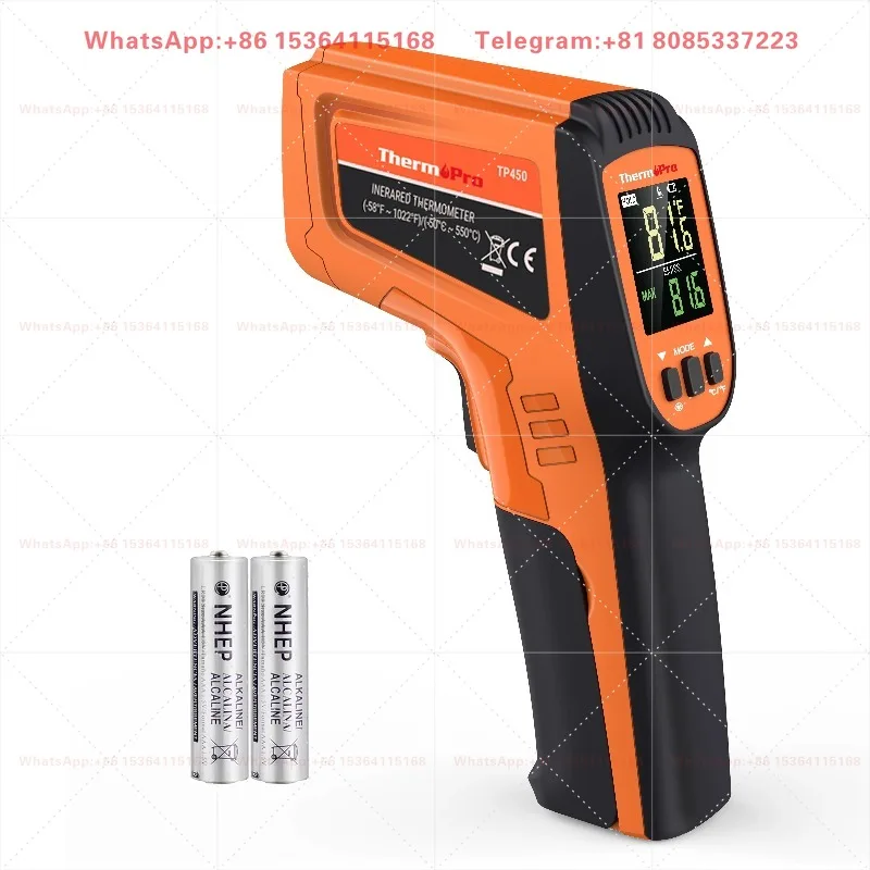 ThermoPro TP450 Non-Contact - Thermometer - for Surfaces Cooking Baking Deep Frying Thermometer