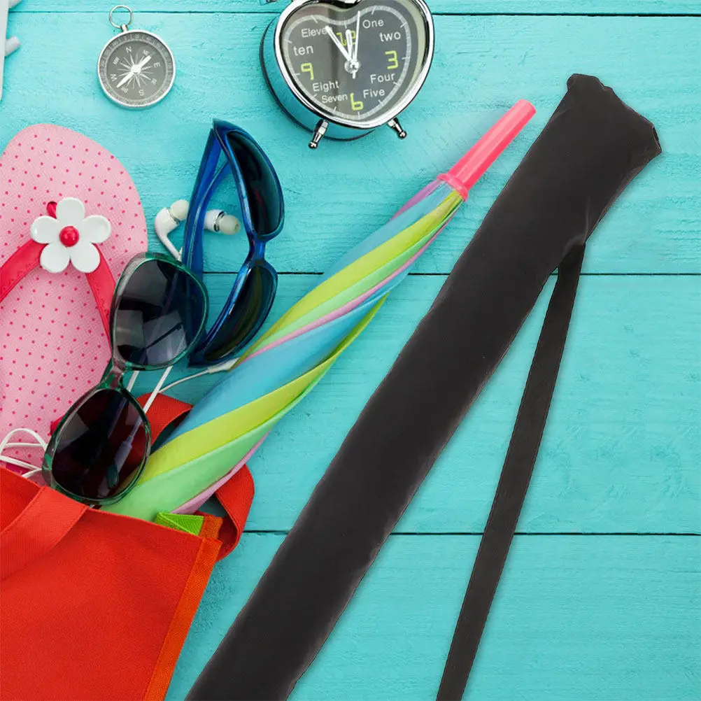 2Pcs Waterproof Rain Umbrella Cover Protective Sleeve Absorbent Storage Bag Reversible Long Handle Umbrella Organizer Outdoor