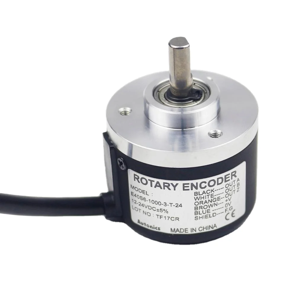 Encoder E40S6-1000-3-T-24 6mm Soilid Shaft DC 24V 1000ppr Optical Encoder 40 Mm Incremental Rotary Encoder