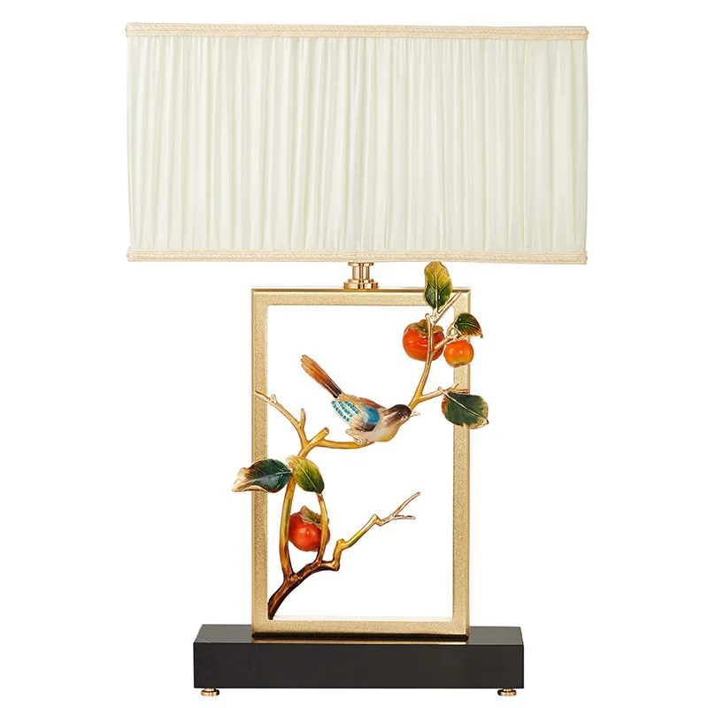 

Chinese enamel color, high-end desk lamp, fashionable bedroom and dining room, luxury decoration creative ornaments