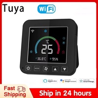 Tuya WiFi Smart Air Conditioner LCD Touch Screen USB Temperature Humidity Controller IR Remote Controll for Google Home Alexa