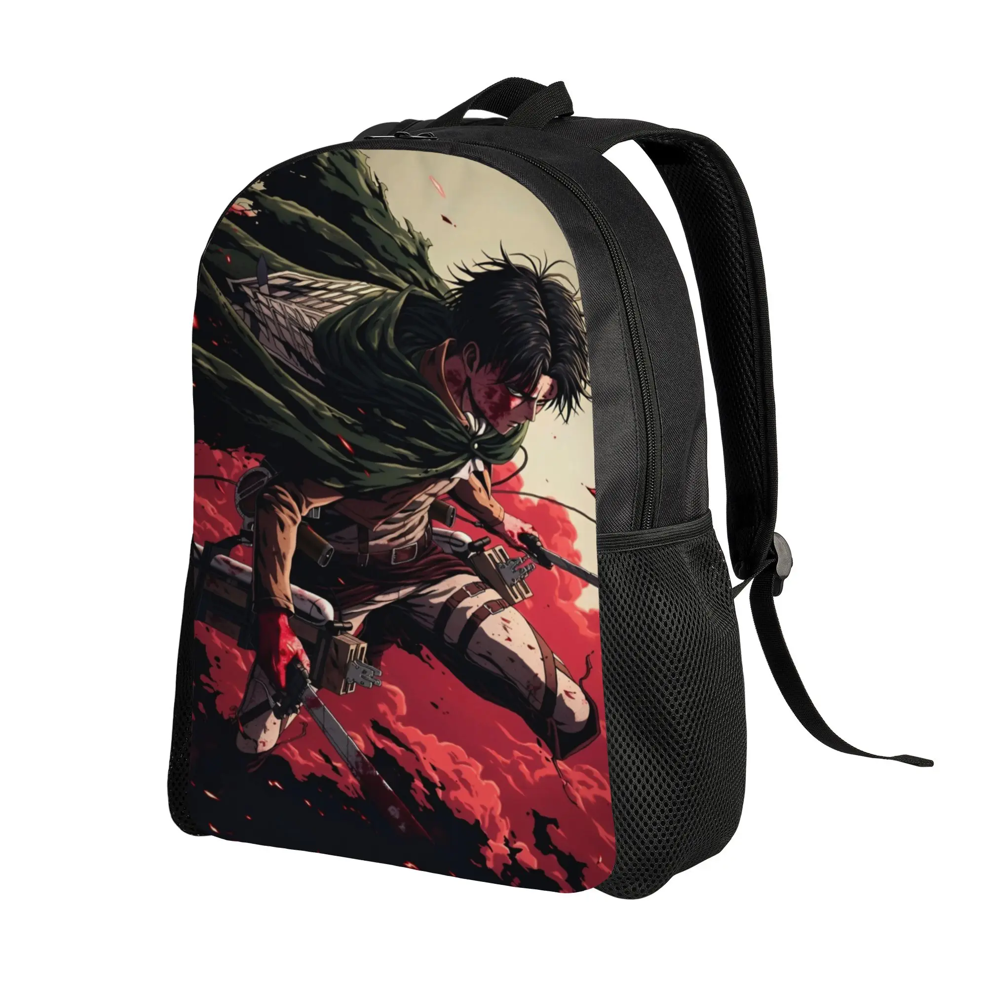 Levi Ackerman Backpack  University Backpacks Men High Quality Durable School Bags Aesthetic Rucksack