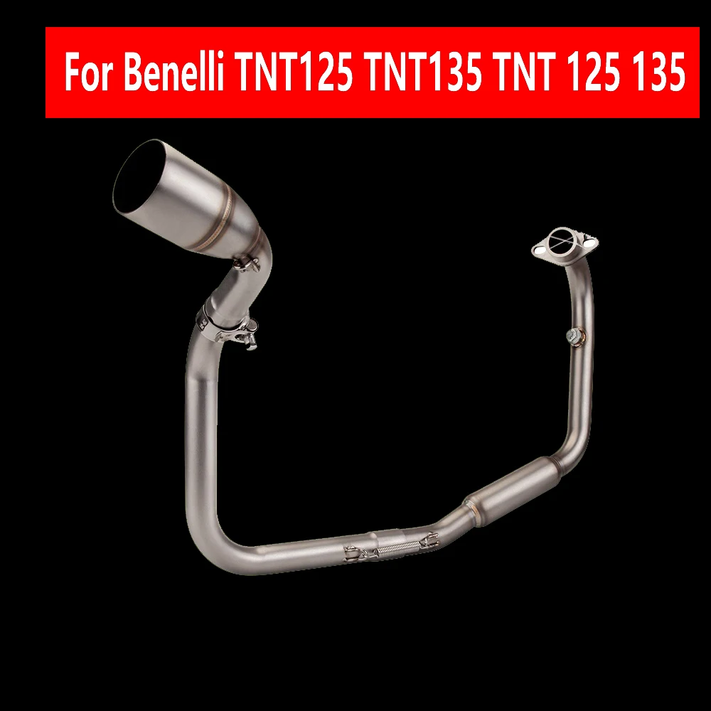 

Slip-On For Benelli TNT125 TNT135 TNT 125 135 2017 to 2022 Motorcycle Exhaust Front Mid Link Pipe Connecting Muffler51MM