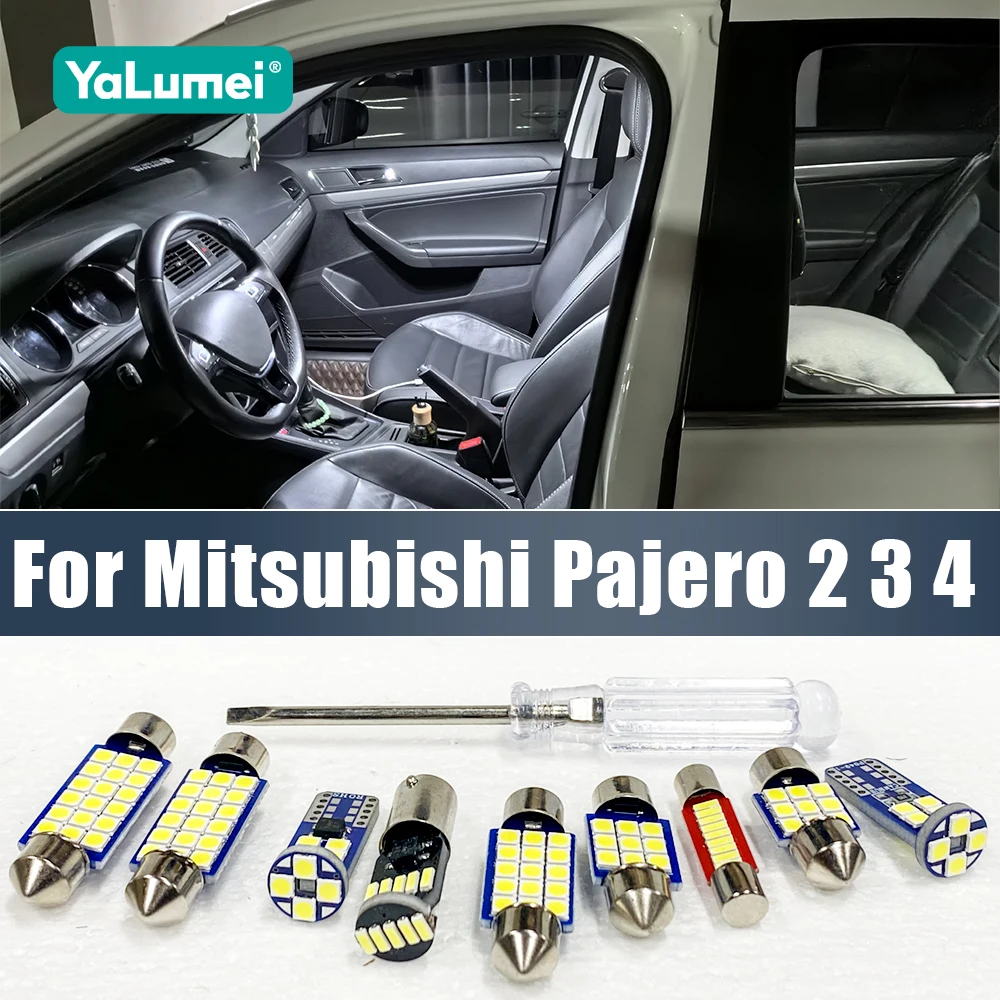 

Светодиодные лампы для салона автомобиля Mitsubishi Pajero 2 3 4 Montero Shogun MK2 MK3 MK4 V20 V60 V80 V73 V93 1990-2020, аксессуары Canbus