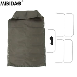 MIBIDAO Simulazione Mini Tendalino Impermeabile Tenda Telo Ombra Panno con Staffa Per 1/10 RC Crawler Auto Decorazione Parti