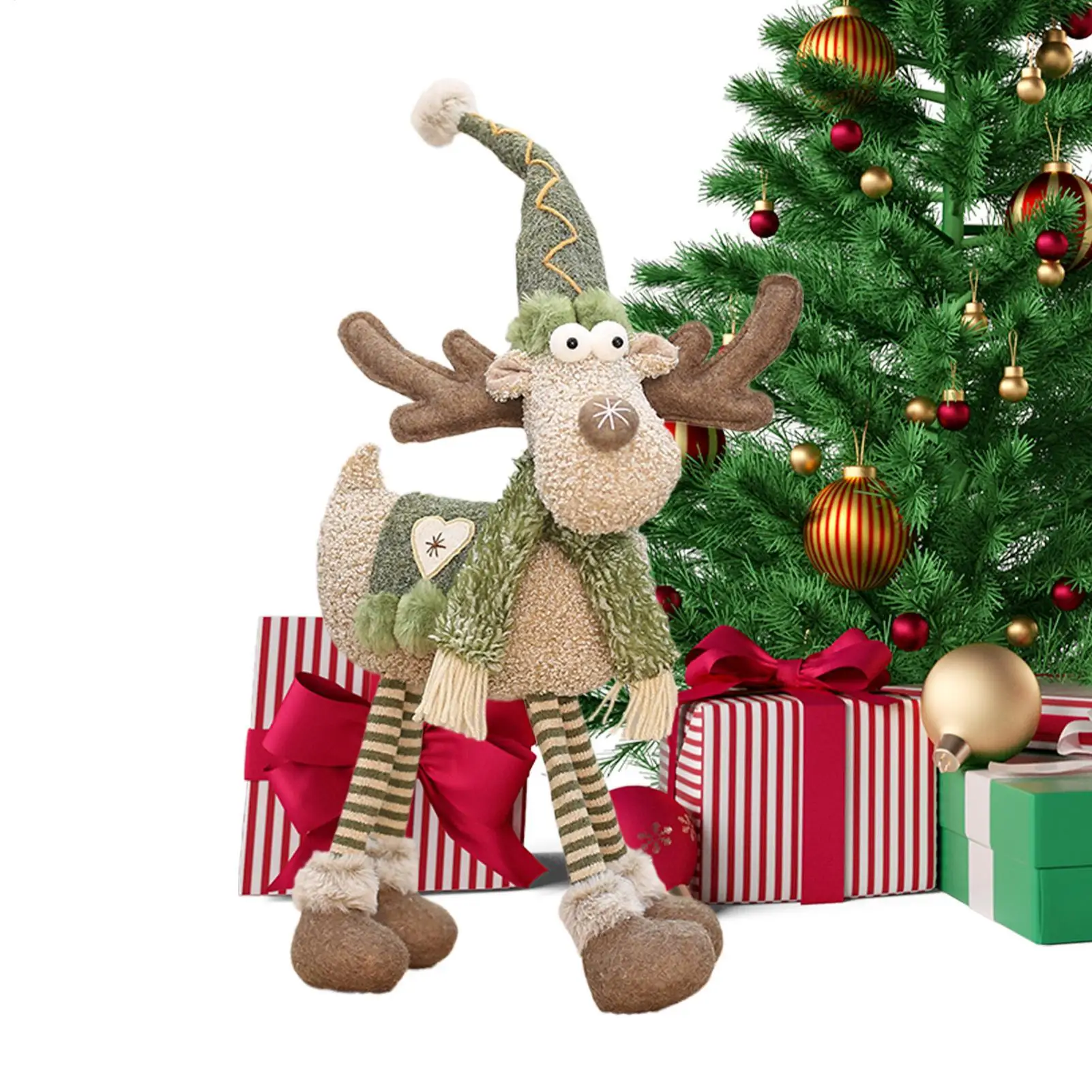 

Рождественские фигурки оленя, креативная плюшевая статуя, Рождественский олень, праздничное украшение для дома, прихожей, гостиной, фестиваля, семьи