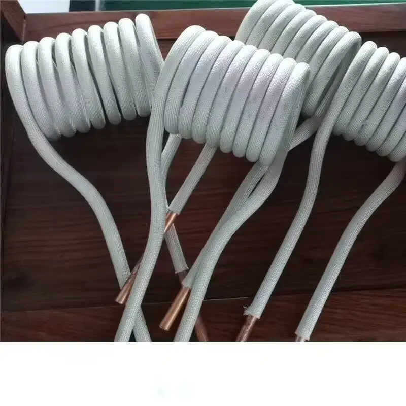 Heating Ring Copper Tube Insulated Horizontal Flat Induction Coil High Frequency Welding, High-frequency Quenching,