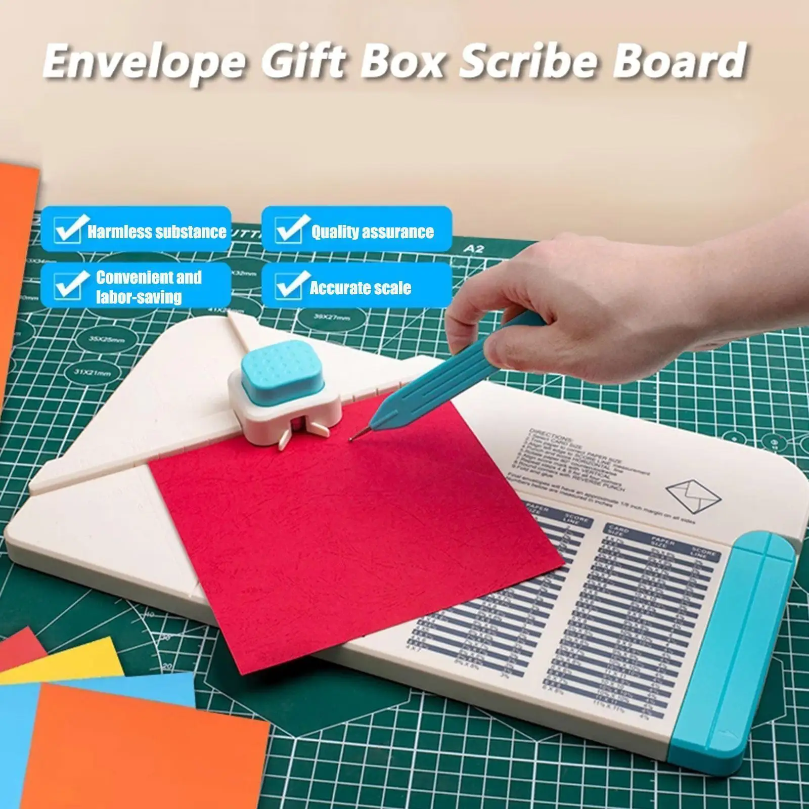 

Gift Box Envelope Scribe Board Envelope Punch Board Cutting DIY Embossing Scrapbook Supplies Envelope Pocket Paper Making Tool