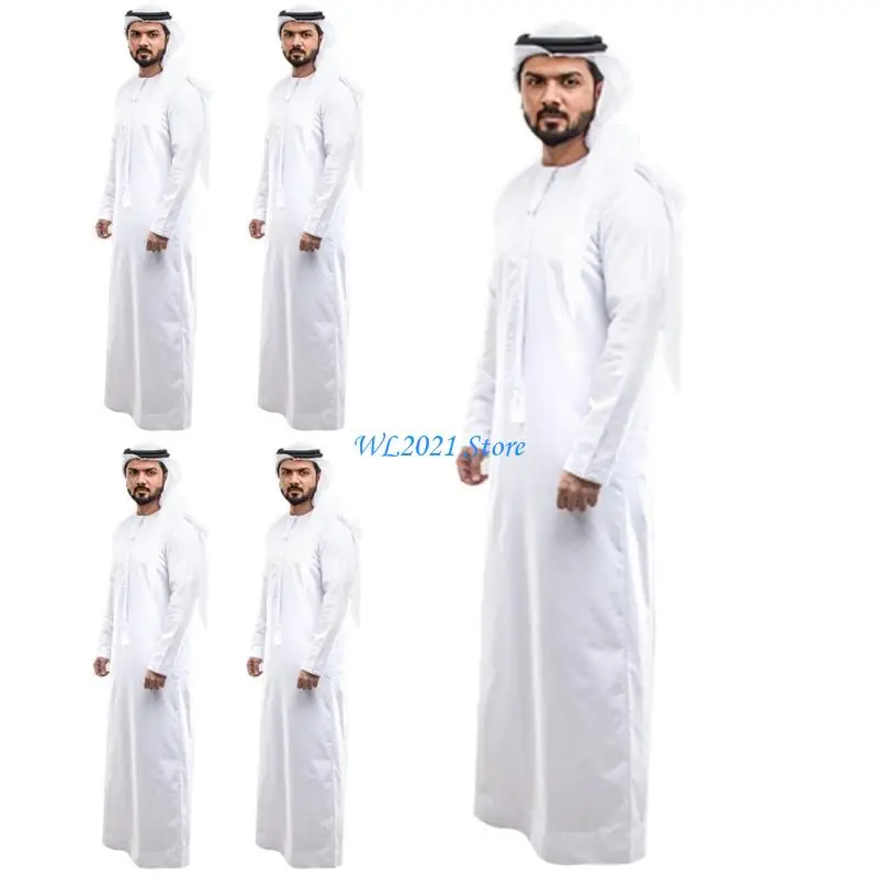 G5GC Musulmani tradizionale Kaftan per uomo Arabo Saudita Medio Oriente Jubba Thobe