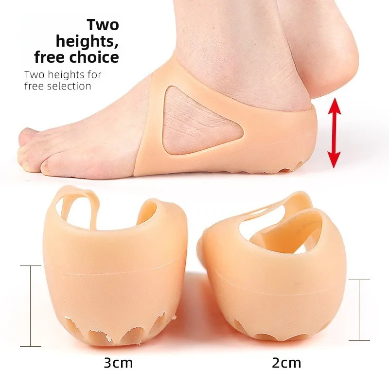 Silicone Heel Sleeve With Holes 2cm 3cm Breathable Heel Protector Cushion Anti Blister Shoe Pad Non-Slip For Pain Relief