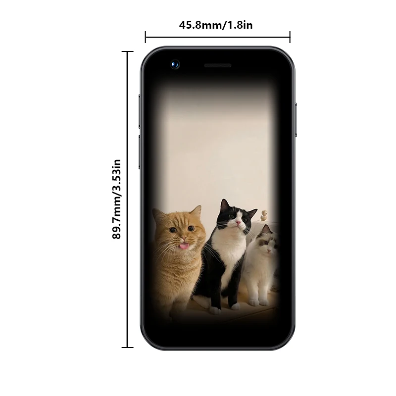 Mini smartphone ONEMYTH P70 Pro Max, telefone pequeno Android de 3,0 polegadas, bateria de 2.000 mAh, cartões SIM duplos