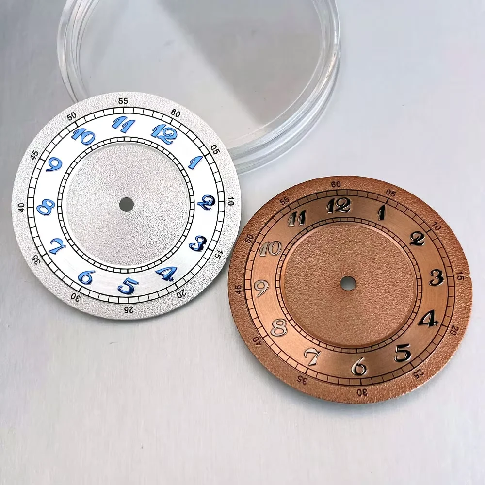 Tandorio New Retro White Pink Matte Arabic Numeral Watch Dial Face For NH35 NH36 NH38 ETA2824 PT5000 Movement Men Vintage Watch