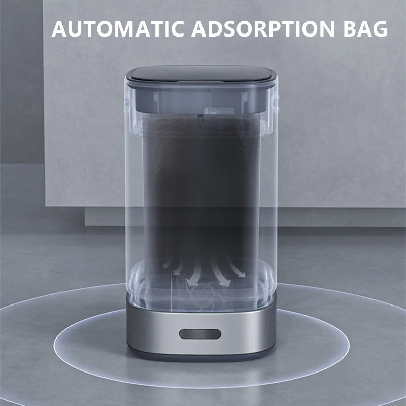 13L Smart Trash Can Large Capacity Rubbish Bathroom Garbage Electric Dustbin Home Kitchen type Automatic Packing Trash Can