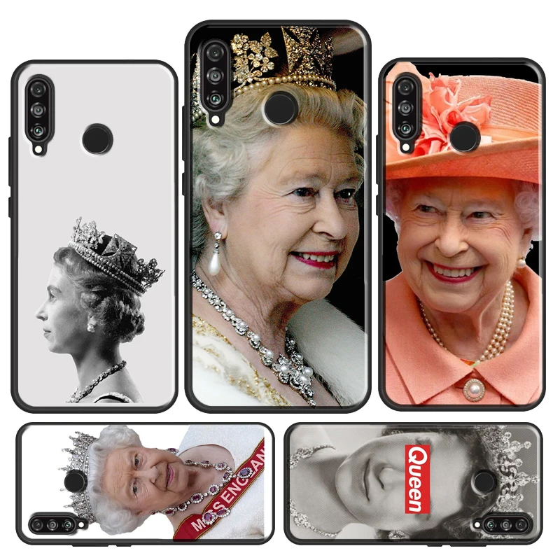 England Queen Elizabeth II Case For Huawei P30 Lite P40 P50 P20 Pro P Smart 2021 Nova 5T Nova 9 Honor X9 X8 X7 50