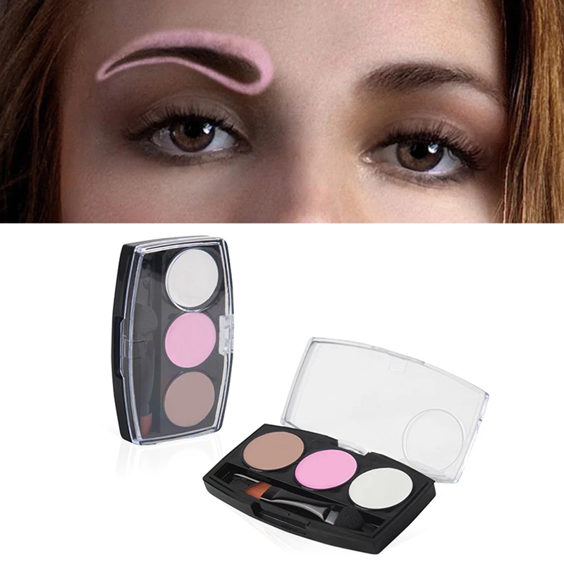 

3 Colors Pigmented Mapping Paste With Brush Microblading Eyebrows Shape Mark Tools For Brows Lip Contour Tinting