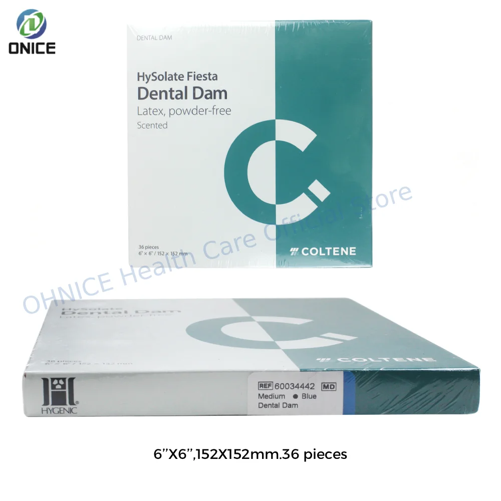 

Sterile COLTENE HYGENIC HySolate Dental Dam, 36Pcs, 6"x6", Ultra-Elastic Natural Rubber Latex Refill Pack