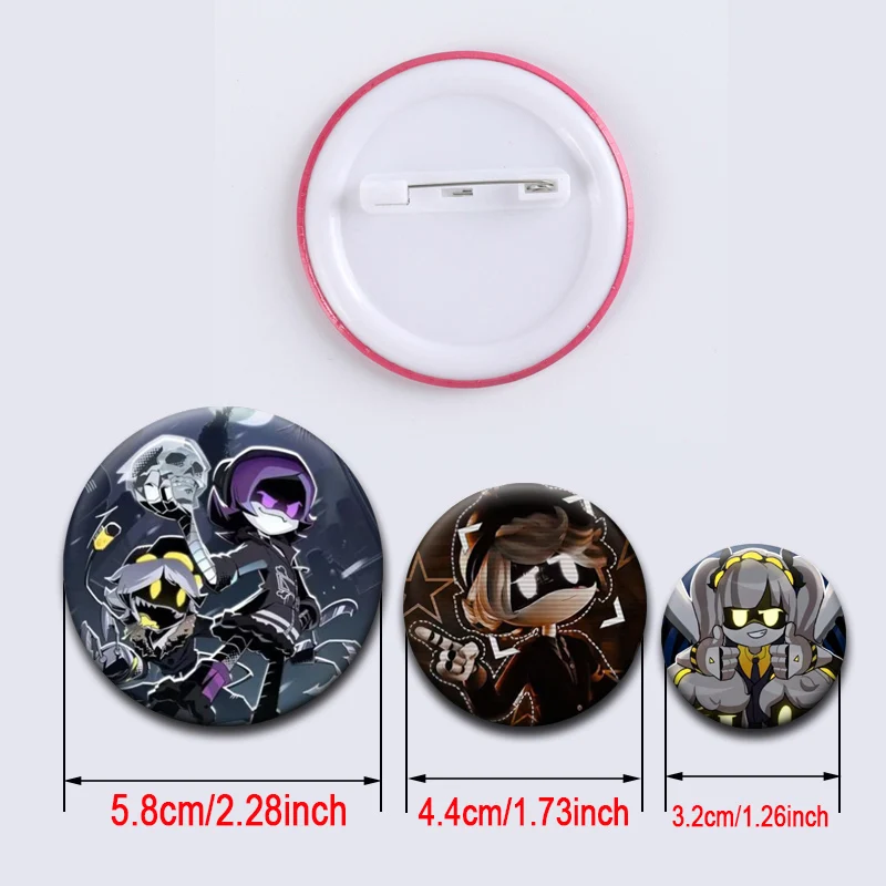 Funny Round Cartoon Button Pins Anime Murder Drones Brooches for Backpack Accessories Exquisite Tinplate Badge Decoration Gifts