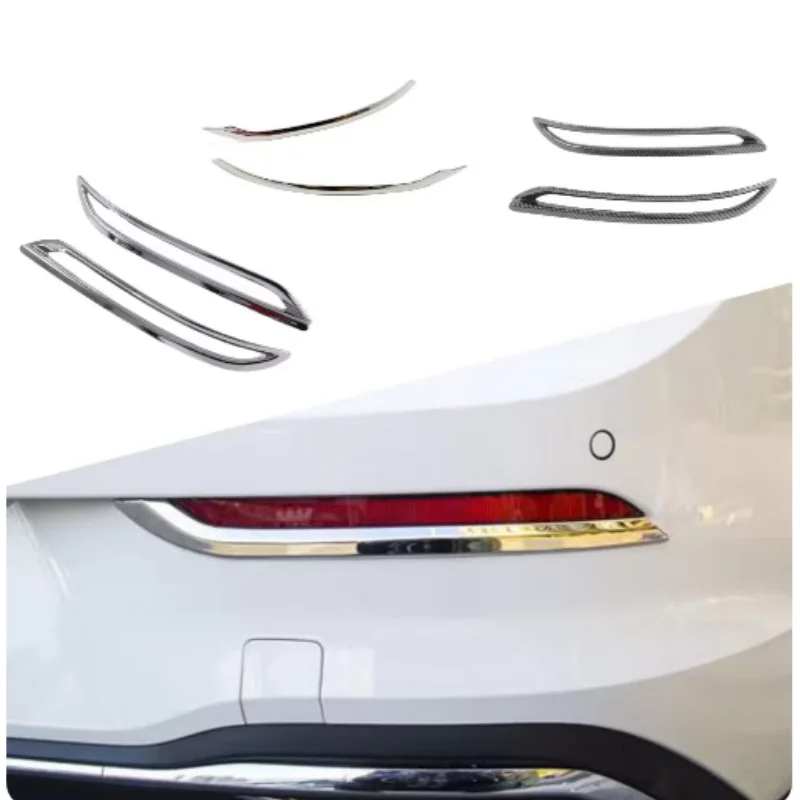 Car Eyebrow Cover Trim Back Tail Rear Fog Light Lamp Frame Sticks Parts Hoods For VW Volkswagen Golf8 Golf 8 2020 2021 2022 2023