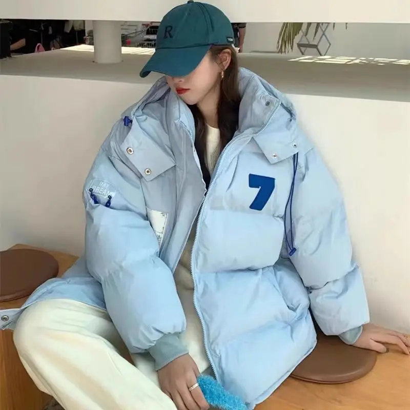 Women Cotton Jacket Winter Coat New Parkas Loose Fitting Bread Jacket Thick Hooded Clothing