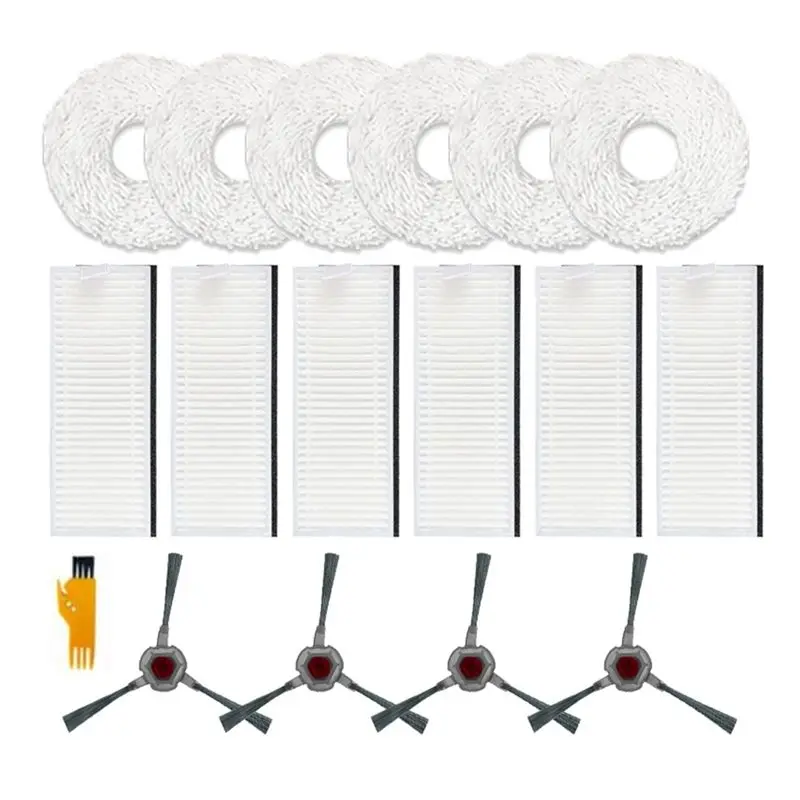 HITL Accessories Replacement Parts for N9 N9+ Robot Side Brush,Hepa Filter,Mop Rag Cloth Spare Accessories