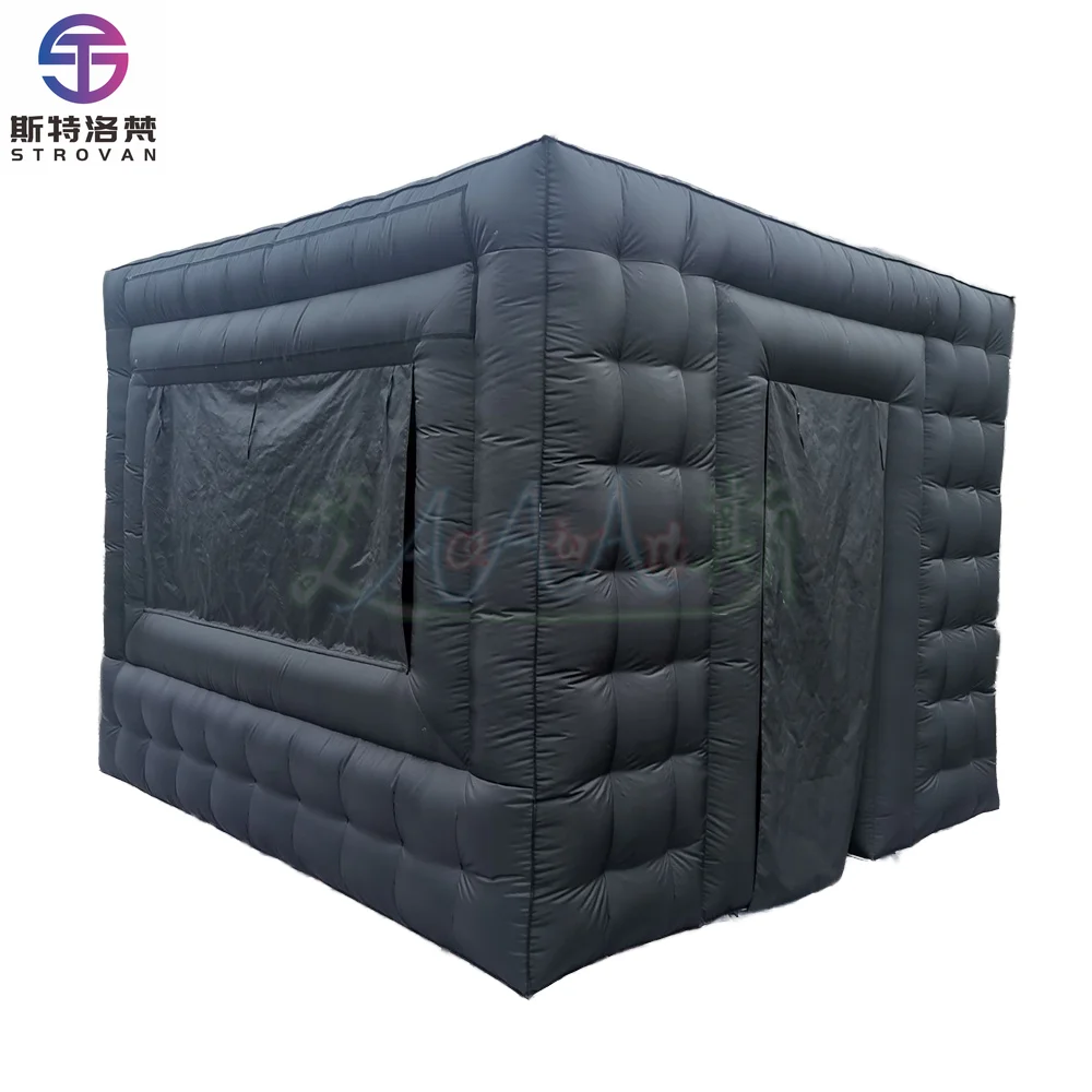 

STLF 3x3x2.4mH Outdoor Wedding/Trade Show Inflatable Photo Booth Pop Gazebo Tent with Selfie Cube for Parties Events Model Type