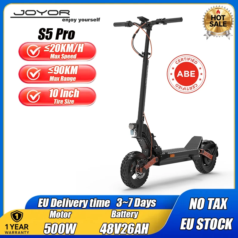 JOYOR S5 Pro ABE Elektroroller 500W Motor 48V26AH Hochleistungs-Lithium-Batterie Aluminiumlegierung Leichtgewichtiger Rahmen Höchstgeschwindigkeit 20KM/H Einmaliges Aufladen Maximale Reichweite 90KM