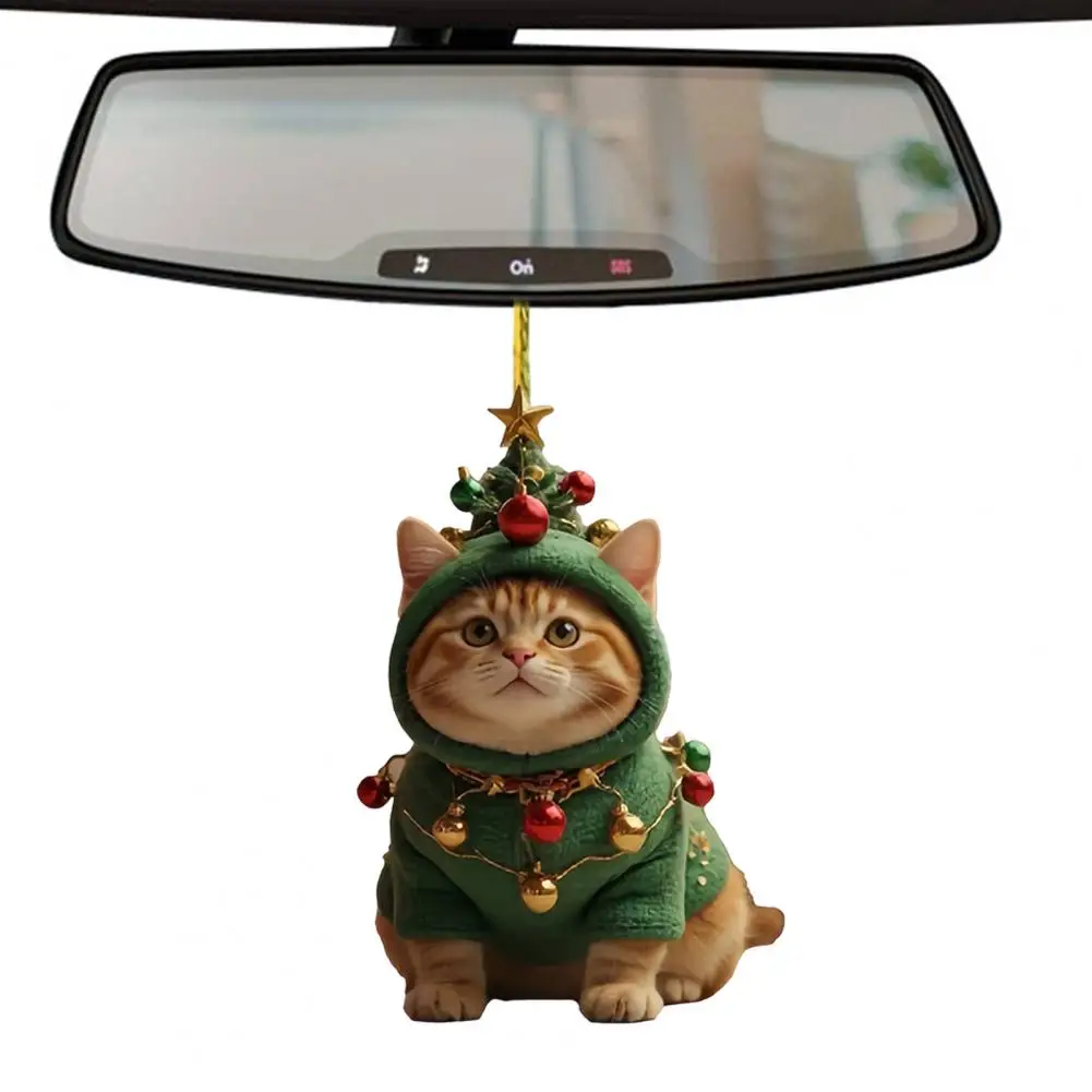 Acrylic Cat Ornament Bright Colored Cat Decoration Adorable Acrylic Cat Christmas Ornaments for Holiday Home Decor Cute Cartoon