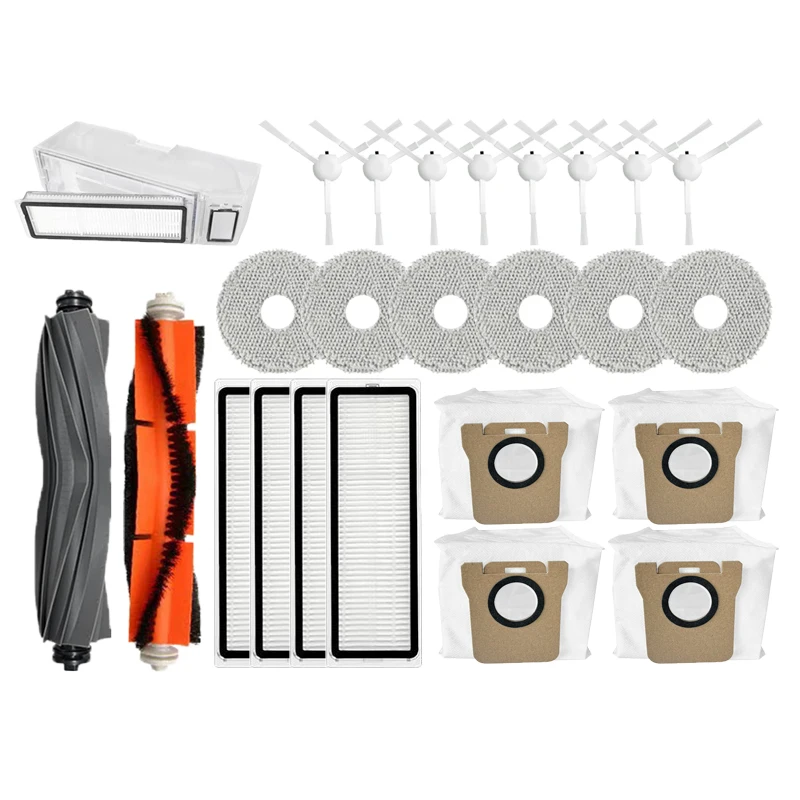 For Dreame L10s Ultra / L10S Pro Robot Vacuum Cleaner Accessories Vacuum Bags Mop Filter For Vacuum Cleaner Cleaning Brush